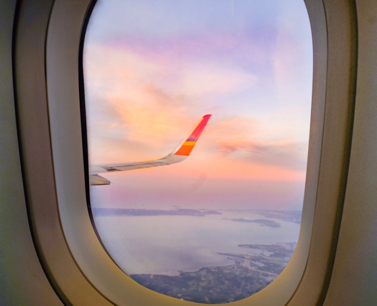 Flight window view